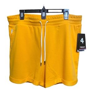 FourLaps Rush Golden Mango French Terry Athletic Shorts XL